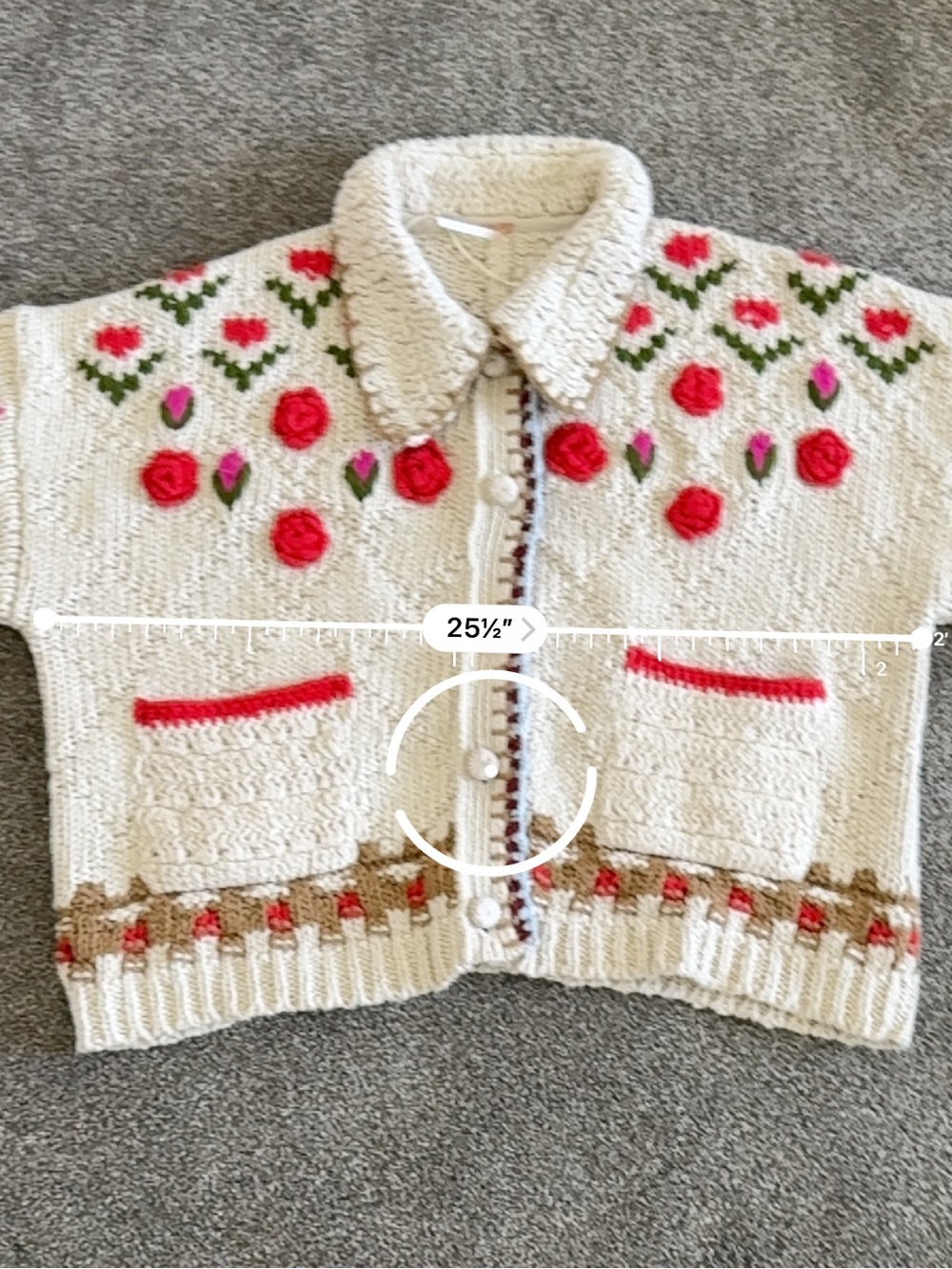 Free people rosebud oversized cardigan sz M - Picture 5 of 8